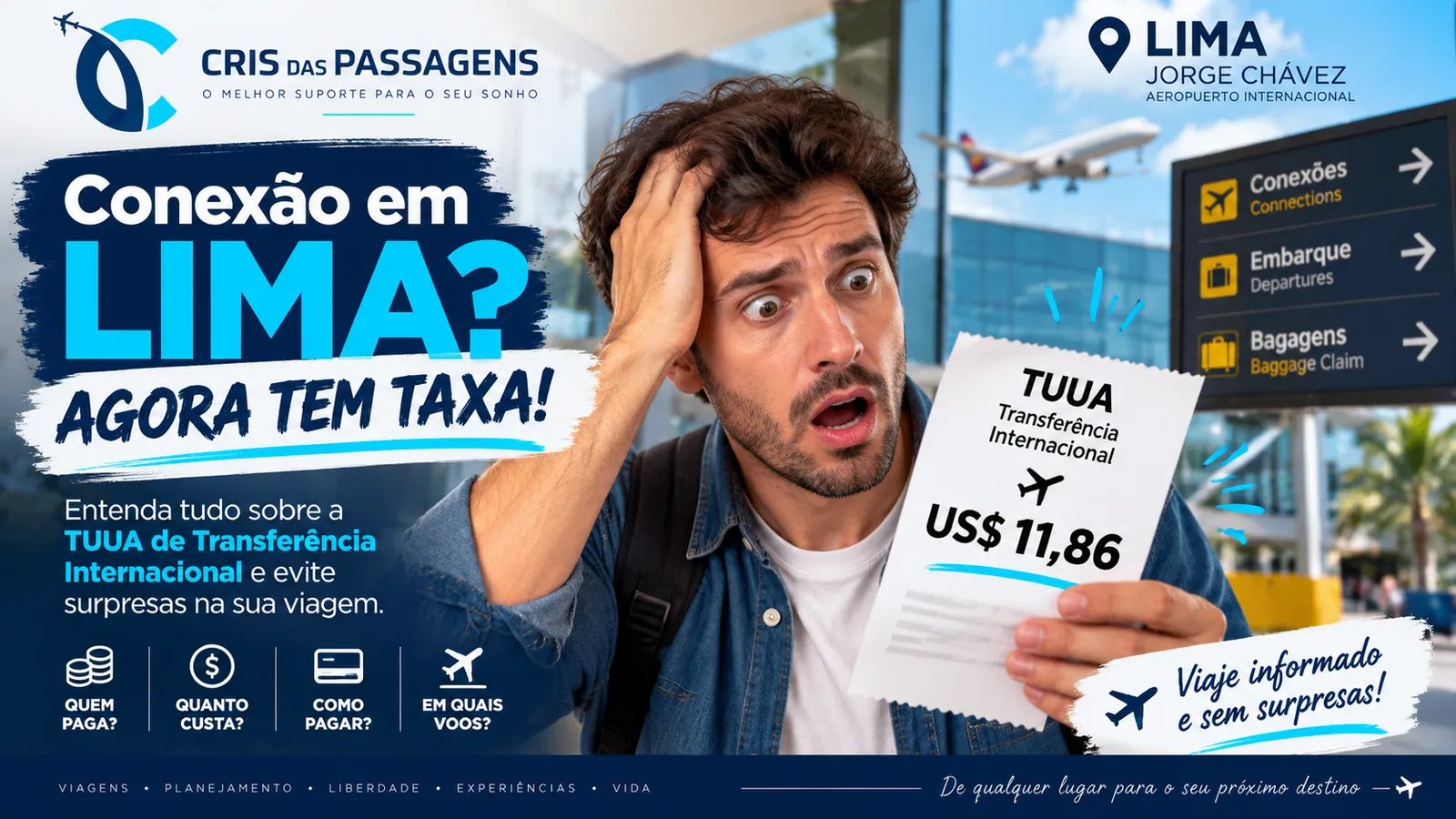 Conexão em Lima? Agora tem taxa!